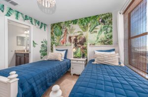 Champions Gate Epic Villa upstairs children's safari themed bedroom with smart tv