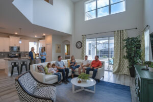 Champions Gate Magical Retreat lofted family room and entertainment