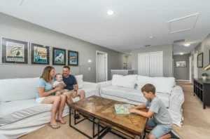 Champions Gate Epic Villa upstairs loft sectional and smart tv entertainment